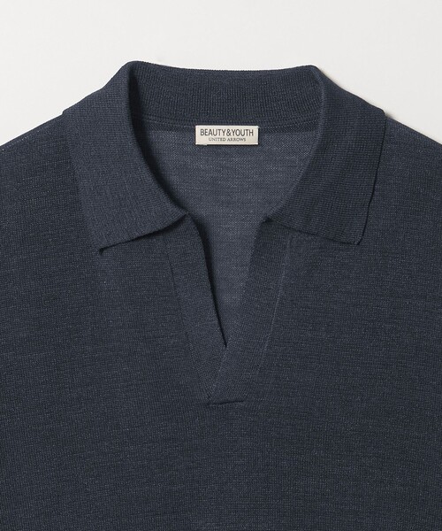 BEAUTY&YOUTH UNITED ARROWS(ビューティーアンドユースユナイテッドアローズ)の「シャイン ギマ スキッパー ポロニット ウォッシャブル(ニット/セーター・メンズ・オリーブ/ネイビー/ベージュ・S/M/L/XL)」の14枚目の写真