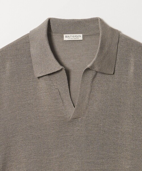 BEAUTY&YOUTH UNITED ARROWS(ビューティーアンドユースユナイテッドアローズ)の「シャイン ギマ スキッパー ポロニット ウォッシャブル(ニット/セーター・メンズ・オリーブ/ネイビー/ベージュ・S/M/L/XL)」の20枚目の写真