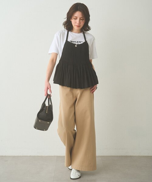 Whim Gazette（ウィムガゼット）の「レタリングTシャツ（Tシャツ/カットソー・レディース・ライトグレー/オフホワイト・FREE）」の13枚目の写真