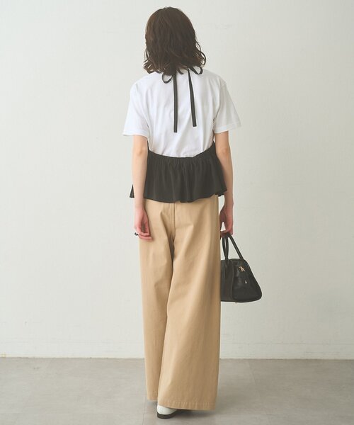 Whim Gazette（ウィムガゼット）の「レタリングTシャツ（Tシャツ/カットソー・レディース・ライトグレー/オフホワイト・FREE）」の11枚目の写真