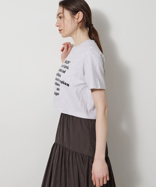 Whim Gazette（ウィムガゼット）の「レタリングTシャツ（Tシャツ/カットソー・レディース・ライトグレー/オフホワイト・FREE）」の16枚目の写真