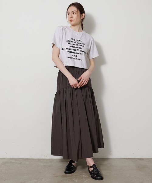 Whim Gazette（ウィムガゼット）の「レタリングTシャツ（Tシャツ/カットソー・レディース・ライトグレー/オフホワイト・FREE）」の22枚目の写真