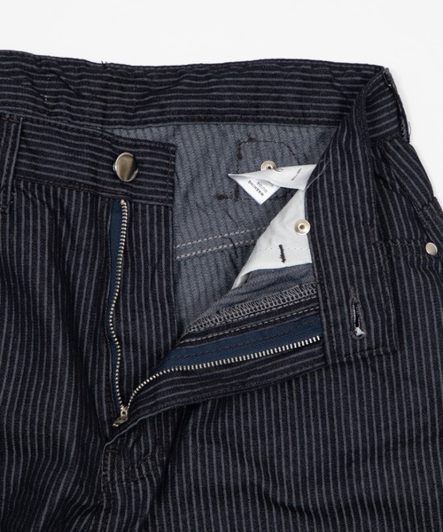 Figments(フィグメンツ)の「ストライプワークデニム(デニムパンツ・レディース・ネイビー・LARGE/SMALL/MEDIUM)」の8枚目の写真