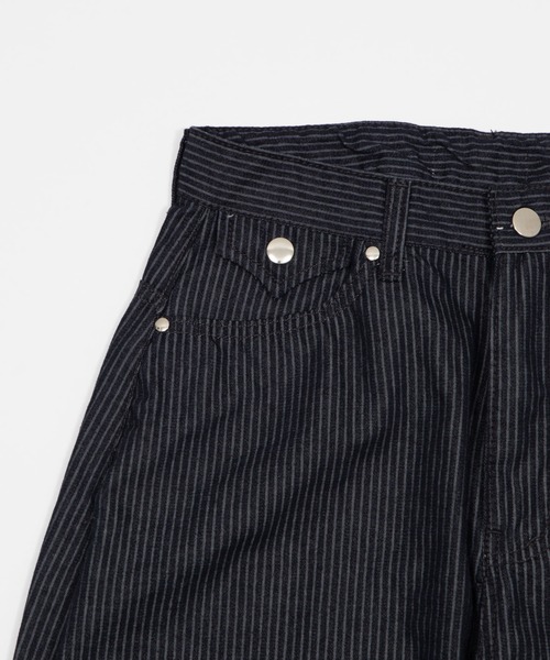 Figments(フィグメンツ)の「ストライプワークデニム(デニムパンツ・レディース・ネイビー・LARGE/SMALL/MEDIUM)」の9枚目の写真