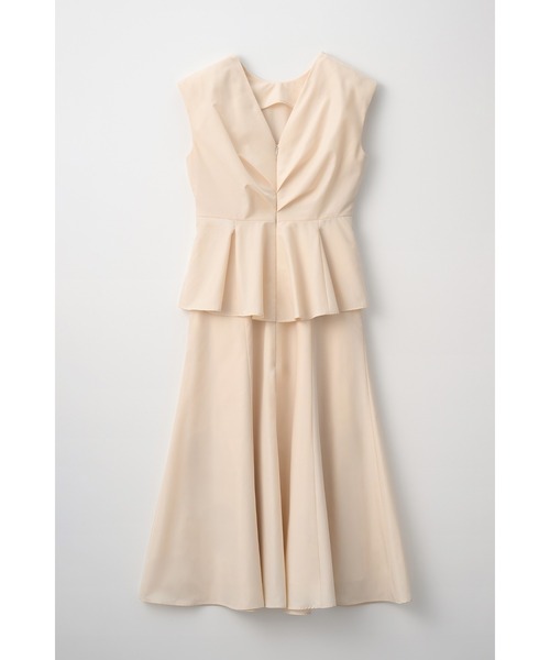 Estella.K(エステラケー)の「【Audire×Estella.K】Staycation peplum dress/フレンチペプラムドレス(Audireコラボ)(ワンピース・レディース・アイボリー/ベージュ系その他/ネイビー・SMALL/MEDIUM)」の4枚目の写真