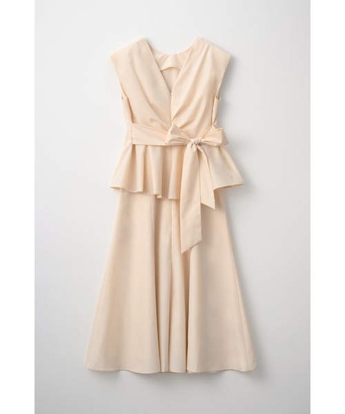 Estella.K(エステラケー)の「【Audire×Estella.K】Staycation peplum dress/フレンチペプラムドレス(Audireコラボ)(ワンピース・レディース・アイボリー/ベージュ系その他/ネイビー・SMALL/MEDIUM)」の6枚目の写真