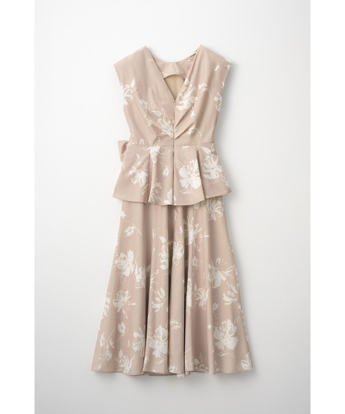 Estella.K(エステラケー)の「【Audire×Estella.K】Staycation peplum dress/フレンチペプラムドレス(Audireコラボ)(ワンピース・レディース・アイボリー/ベージュ系その他/ネイビー・SMALL/MEDIUM)」の12枚目の写真