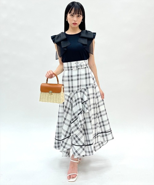 WILLSELECTION(ウィルセレクション)の「ショルダーリボンカットトップス(Tシャツ/カットソー・レディース・オフホワイト/ブラック/ピンク/ブルー・FREE)」の18枚目の写真