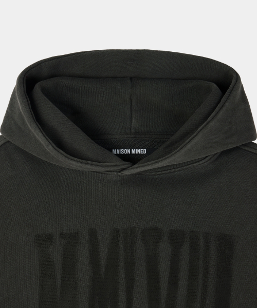 MAISON MINED(メゾンミネド)の「MMXVIII VINTAGE HOODIE BLACK(パーカー・レディース・その他・SMALL/MEDIUM/LARGE)」の6枚目の写真