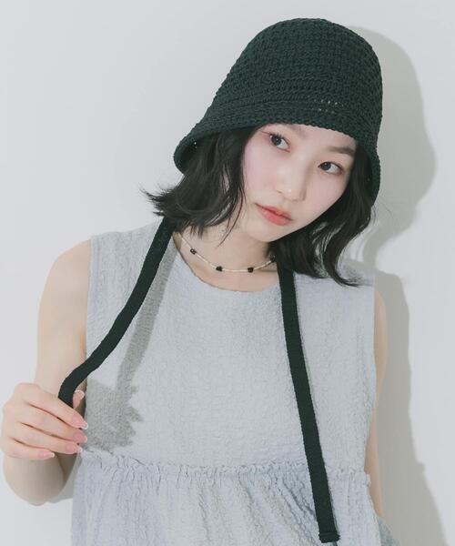 SMELLY(スメリー)の「デザインボンネットハット(ハット・レディース・アイボリー/ブラック・-)」の16枚目の写真