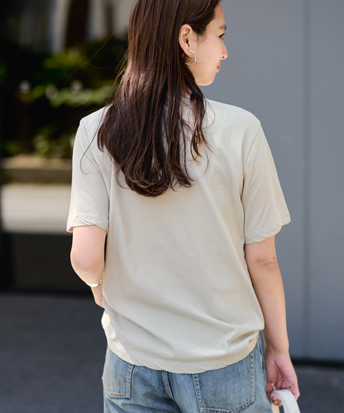 FRAMeWORK(フレームワーク)の「≪追加≫ATON/エイトン FRESCA SINGLE JERSEY STANDARD Tシャツ(Tシャツ/カットソー・レディース・イエロー/ベージュ/ブルー・FREE)」の11枚目の写真