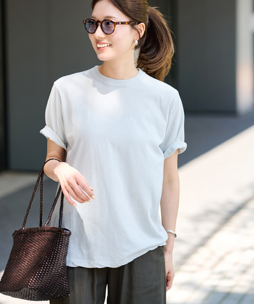 FRAMeWORK(フレームワーク)の「≪追加≫ATON/エイトン FRESCA SINGLE JERSEY STANDARD Tシャツ(Tシャツ/カットソー・レディース・イエロー/ベージュ/ブルー・FREE)」の15枚目の写真