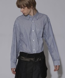 【FACETASM】WRINKLE PLEAT SHORT / ネイビーストライプ [MYK-SH-03]