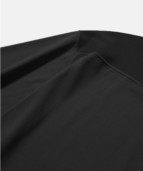 MOIF（モイフ）の「[SS26] WIDE VARSITY H/S TEE / BLACK（Tシャツ/カットソー・メンズ・その他・1(S)/2(M)/3(L)）」の4枚目の写真