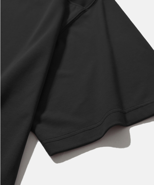 MOIF（モイフ）の「[SS26] WIDE VARSITY H/S TEE / BLACK（Tシャツ/カットソー・メンズ・その他・1(S)/2(M)/3(L)）」の5枚目の写真