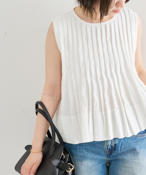U by SPICK&SPAN（ユーバイスピックアンドスパン）の「UBY Spick & Span タックブラウス（シャツ/ブラウス・レディース・ブラック/ホワイト・FREE）」の10枚目の写真