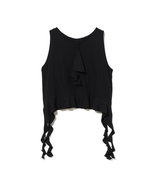 Ray BEAMS(レイビームス)の「【8/6 再値下げ】ラッフル Vネック ノースリーブ ブラウス(シャツ/ブラウス・レディース・クリーム/ブラック・ONE SIZE)」の12枚目の写真