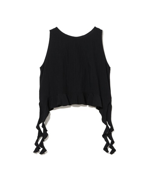 Ray BEAMS(レイビームス)の「【8/6 再値下げ】ラッフル Vネック ノースリーブ ブラウス(シャツ/ブラウス・レディース・クリーム/ブラック・ONE SIZE)」の13枚目の写真