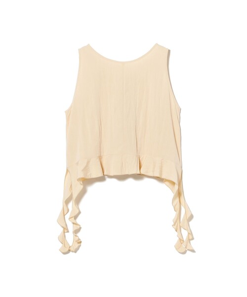 Ray BEAMS(レイビームス)の「【8/6 再値下げ】ラッフル Vネック ノースリーブ ブラウス(シャツ/ブラウス・レディース・クリーム/ブラック・ONE SIZE)」の18枚目の写真