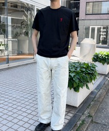 AMI Alexandre Mattiussi（アミアレクサンドルマテュッシ）の「【AMI PARIS】アミ パリス Small Heart Logo Hale T-Shirt ワンポイント ロゴ Tシャツ（Tシャツ/カットソー）」
