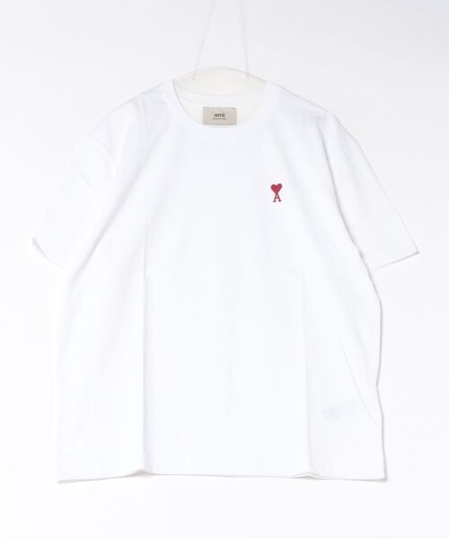 AMI Alexandre Mattiussi(アミアレクサンドルマテュッシ)の「【AMI PARIS】アミ パリス Small Heart Logo Hale T-Shirt ワンポイント ロゴ Tシャツ(Tシャツ/カットソー・メンズ・ホワイト/ブラック・M/L/XL)」の11枚目の写真