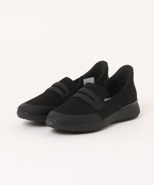 ABC-MART(エービーシーマート)の「ABC SELECT エービーシーセレクト QS KNIT LOAFER SNK ニットローファー スリッポン W1052 ALL BLACK(スニーカー・レディース・ブラック・8/7h/7/6h/6/5h)」の1枚目の写真
