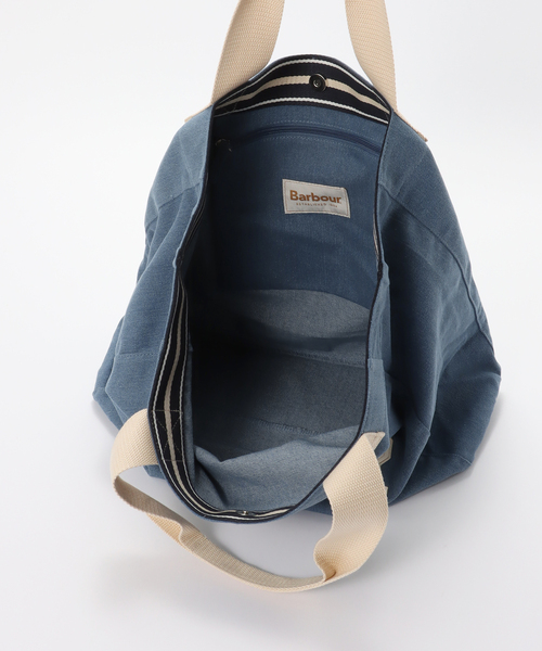 Barbour(バブアー)の「Barbour / バブアー emily denim tote bag(トートバッグ・メンズ・ネイビー・FREE)」の5枚目の写真