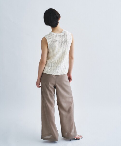 CODE A(コードエー)の「cloudy open back tank(ニット/セーター・レディース・ブラック/ライトグレー/オフホワイト・00)」の16枚目の写真