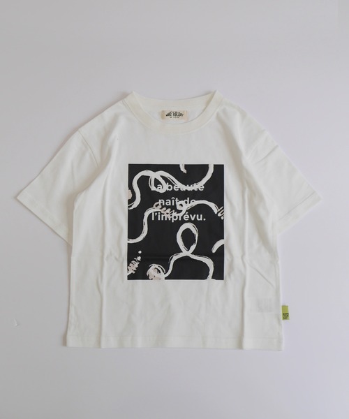 MAKE YOUR DAY(メイクユアデイ)の「うにょうにょプリント半袖Tシャツ(Tシャツ/カットソー・メンズ・チャコールグレー/オフホワイト・M/L)」の3枚目の写真