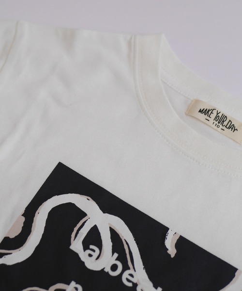 MAKE YOUR DAY(メイクユアデイ)の「うにょうにょプリント半袖Tシャツ(Tシャツ/カットソー・メンズ・チャコールグレー/オフホワイト・M/L)」の9枚目の写真