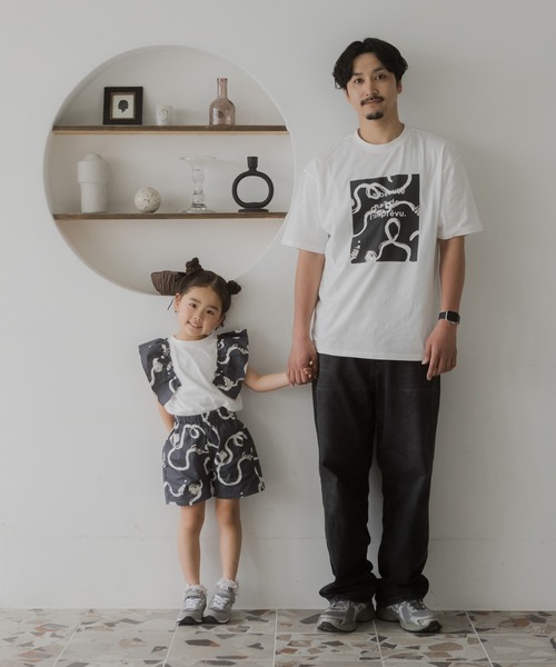 MAKE YOUR DAY(メイクユアデイ)の「うにょうにょプリント半袖Tシャツ(Tシャツ/カットソー・メンズ・チャコールグレー/オフホワイト・M/L)」の17枚目の写真