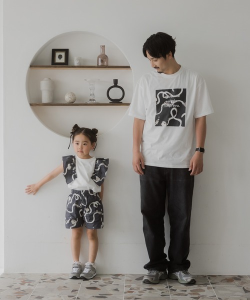 MAKE YOUR DAY(メイクユアデイ)の「うにょうにょプリント半袖Tシャツ(Tシャツ/カットソー・メンズ・チャコールグレー/オフホワイト・M/L)」の18枚目の写真