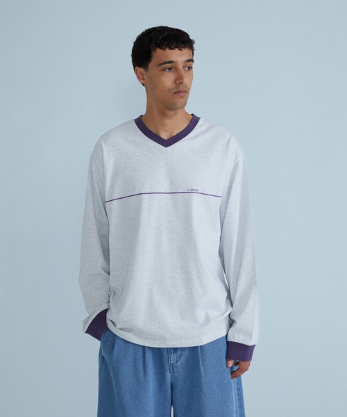 SILAS(サイラス)の「V-NECK L/S TEE(Tシャツ/カットソー・メンズ・ホワイト/ブラック/アッシュ・M/XL/L)」の7枚目の写真