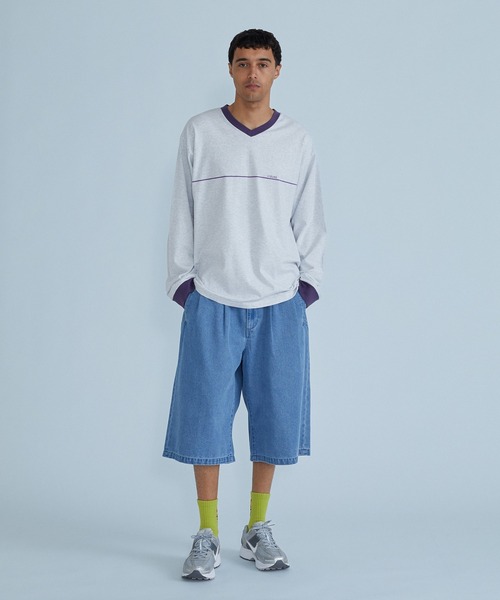 SILAS(サイラス)の「V-NECK L/S TEE(Tシャツ/カットソー・メンズ・ホワイト/ブラック/アッシュ・M/XL/L)」の8枚目の写真