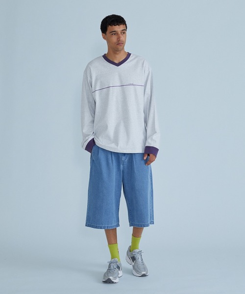 SILAS(サイラス)の「V-NECK L/S TEE(Tシャツ/カットソー・メンズ・ホワイト/ブラック/アッシュ・M/XL/L)」の9枚目の写真