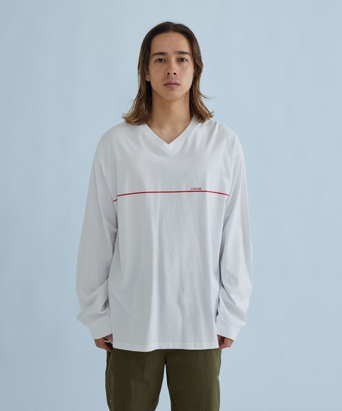 SILAS(サイラス)の「V-NECK L/S TEE(Tシャツ/カットソー・メンズ・ホワイト/ブラック/アッシュ・M/XL/L)」の14枚目の写真