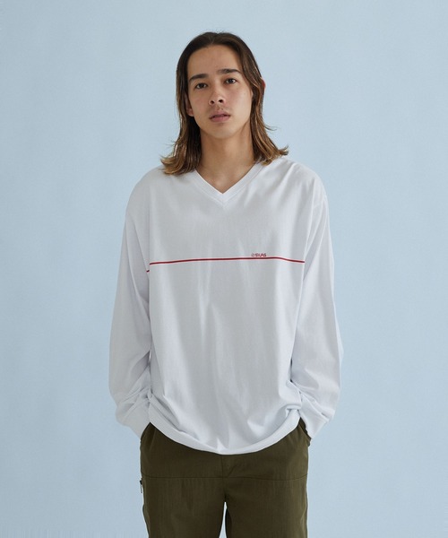 SILAS(サイラス)の「V-NECK L/S TEE(Tシャツ/カットソー・メンズ・ホワイト/ブラック/アッシュ・M/XL/L)」の15枚目の写真