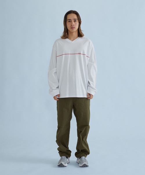 SILAS(サイラス)の「V-NECK L/S TEE(Tシャツ/カットソー・メンズ・ホワイト/ブラック/アッシュ・M/XL/L)」の16枚目の写真