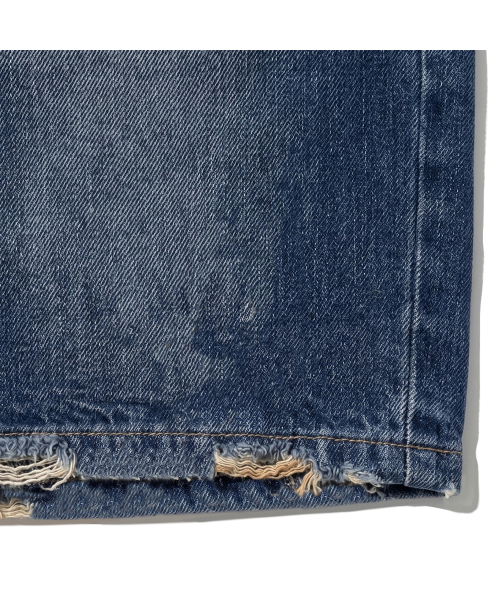 EXTRAORDINARY(エクストラオーディナリー)の「DAMAGE DENIM SHORT DEEP BLUE(その他パンツ・メンズ・その他・MEDIUM/LARGE/X-LARGE/XX-LARGE)」の6枚目の写真