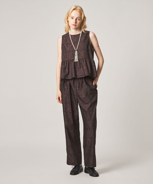 Steven Alan(スティーブンアラン)の「<Steven Alan>ジャガード タック イージー パンツ(その他パンツ・レディース・ブラウン系/ワイン・L/M/S)」の5枚目の写真