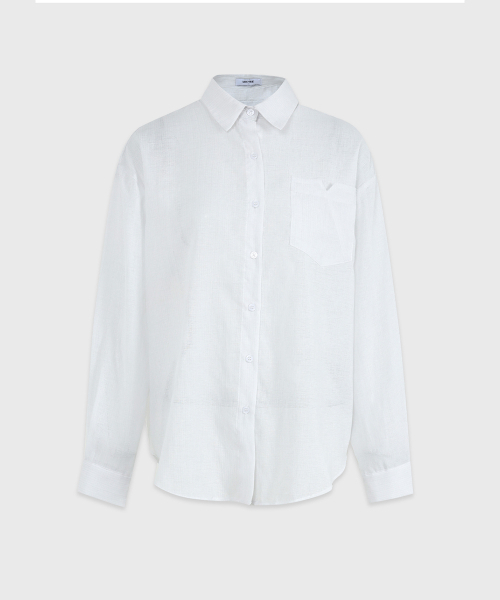 MICANE(ミケーネ)の「メルルーンストライプシースルーシャツ(シャツ/ブラウス・レディース・ライトグレー/アイボリー・SMALL/X-LARGE/MEDIUM/LARGE)」の11枚目の写真
