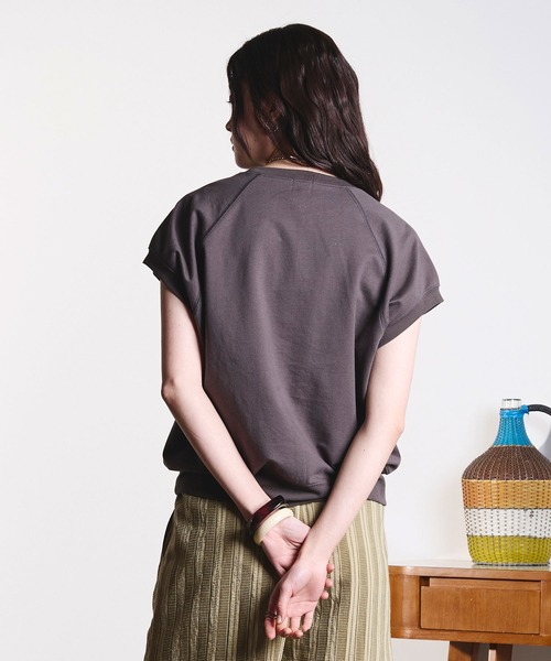 ROSE BUD（ローズバッド）の「CAP SLEEVE SWEAT（スウェット・レディース・ライトグレー/チャコール/ブルー・ONE SIZE）」の7枚目の写真