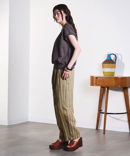 ROSE BUD（ローズバッド）の「CAP SLEEVE SWEAT（スウェット・レディース・ライトグレー/チャコール/ブルー・ONE SIZE）」の9枚目の写真