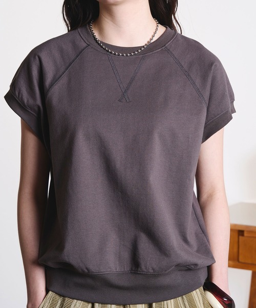 ROSE BUD（ローズバッド）の「CAP SLEEVE SWEAT（スウェット・レディース・ライトグレー/チャコール/ブルー・ONE SIZE）」の11枚目の写真