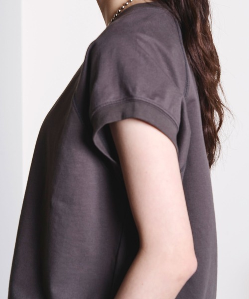 ROSE BUD（ローズバッド）の「CAP SLEEVE SWEAT（スウェット・レディース・ライトグレー/チャコール/ブルー・ONE SIZE）」の12枚目の写真