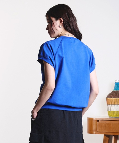 ROSE BUD（ローズバッド）の「CAP SLEEVE SWEAT（スウェット・レディース・ライトグレー/チャコール/ブルー・ONE SIZE）」の15枚目の写真
