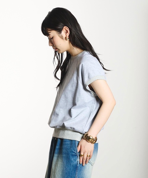 ROSE BUD（ローズバッド）の「CAP SLEEVE SWEAT（スウェット・レディース・ライトグレー/チャコール/ブルー・ONE SIZE）」の20枚目の写真
