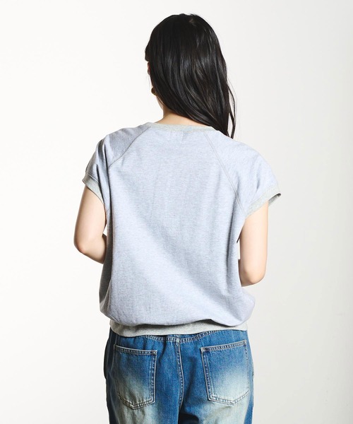 ROSE BUD（ローズバッド）の「CAP SLEEVE SWEAT（スウェット・レディース・ライトグレー/チャコール/ブルー・ONE SIZE）」の21枚目の写真