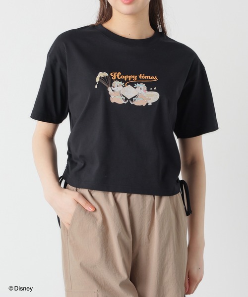 Honeys（ハニーズ）の「【ハニさら・接触冷感・ＵＶカット】ディズニー／脇ドロストＴ（Tシャツ/カットソー・レディース・グリーン系1/レッド系1/ホワイト系1/ブラウン系1/ブラック系1・L/M/S）」の20枚目の写真