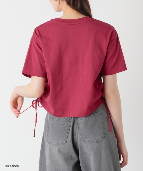 Honeys（ハニーズ）の「【ハニさら・接触冷感・ＵＶカット】ディズニー／脇ドロストＴ（Tシャツ/カットソー・レディース・グリーン系1/レッド系1/ホワイト系1/ブラウン系1/ブラック系1・L/M/S）」の15枚目の写真